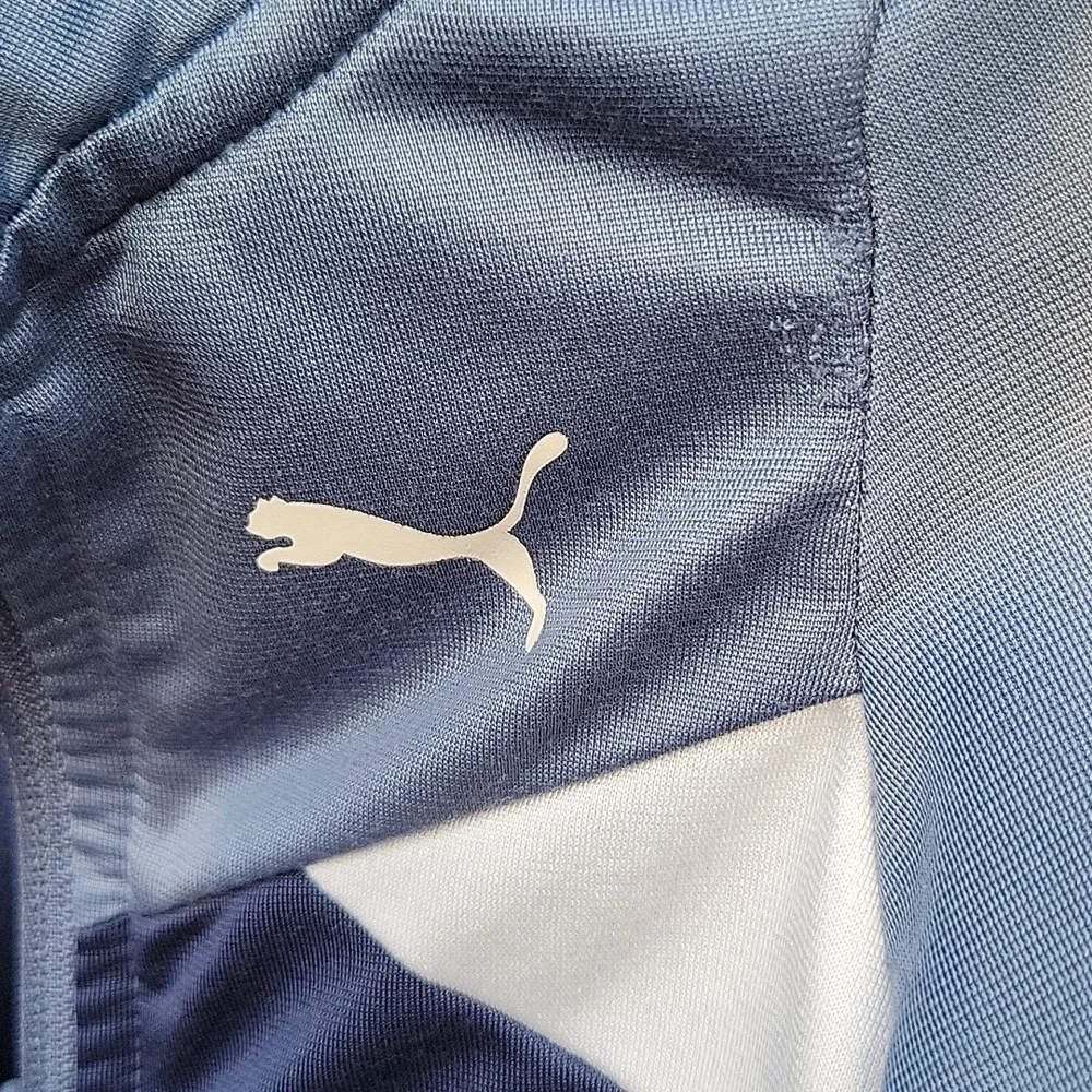 PUMA Infant's Medium Blue Logo Zip-Up Track Jacket